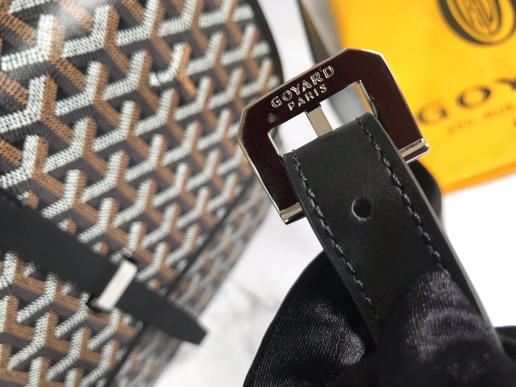 GOYARD BELVEDERE MM BAG 28CM BLACK CANVAS
