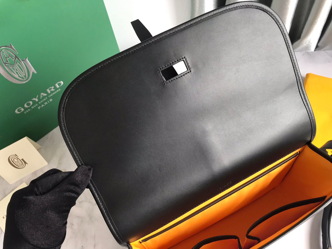 GOYARD BELVEDERE MM BAG 28CM BLACK CANVAS