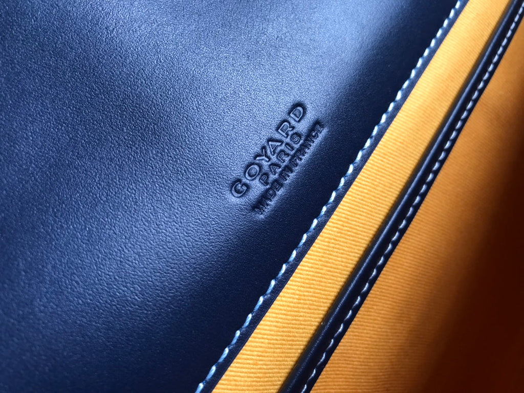 GOYARD BELVEDERE MM BAG 28CM NAVY BLUE CANVAS