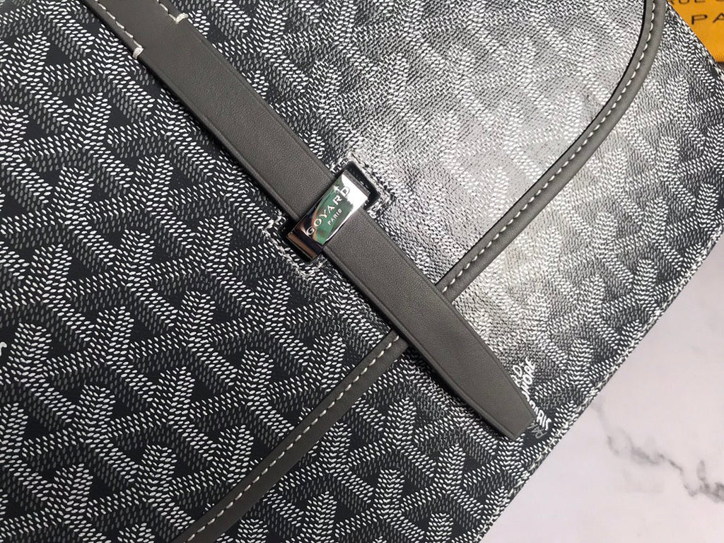 GOYARD BELVEDERE MM BAG 28CM GREY CANVAS