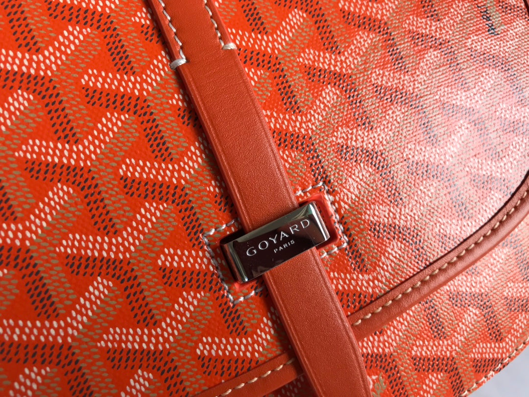 GOYARD BELVEDERE MM BAG 28CM ORANGE CANVAS