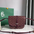 GOYARD BELVEDERE PM BAG 21CM BURGUNDY CANVAS