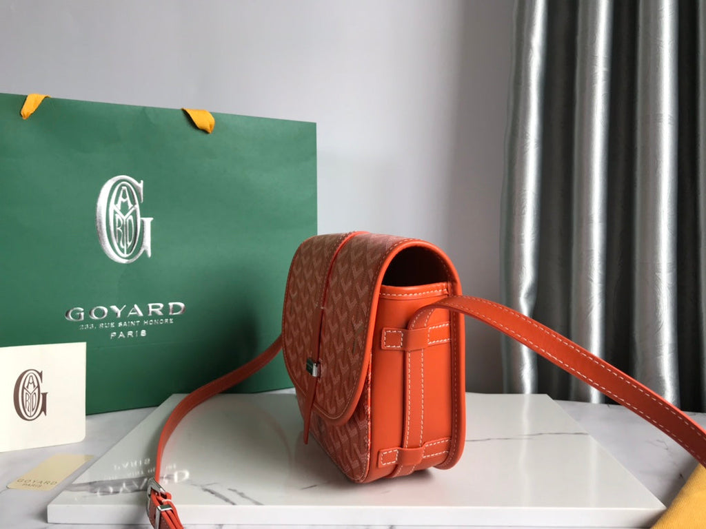 GOYARD BELVEDERE PM BAG 21CM ORANGE CANVAS