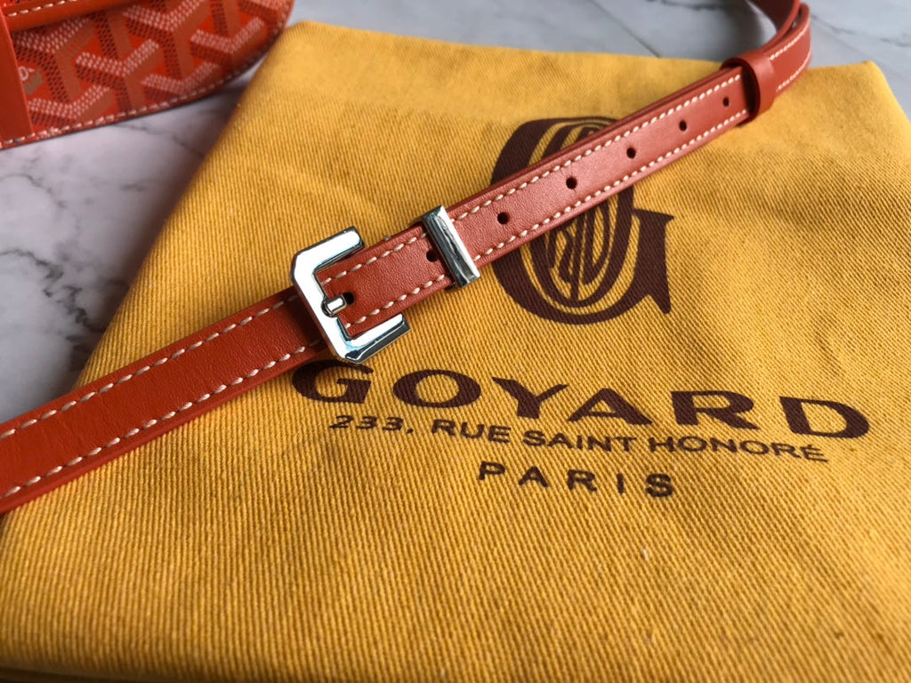 GOYARD BELVEDERE PM BAG 21CM ORANGE CANVAS
