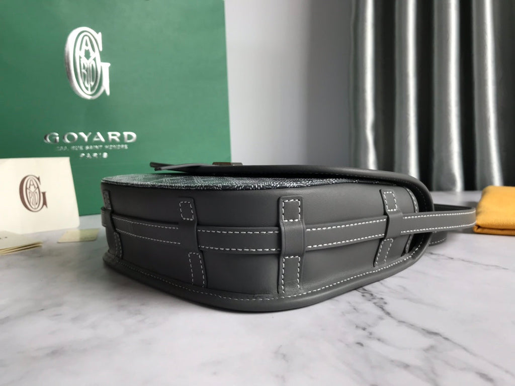 GOYARD BELVEDERE PM BAG 21CM GREY CANVAS
