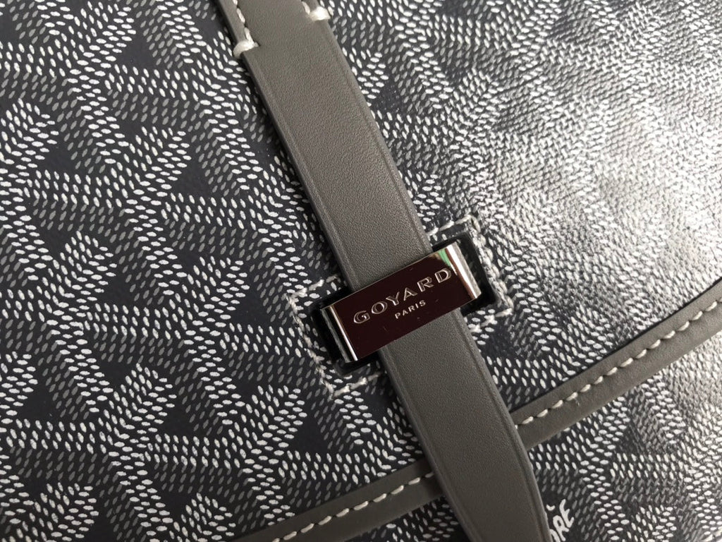 GOYARD BELVEDERE PM BAG 21CM GREY CANVAS