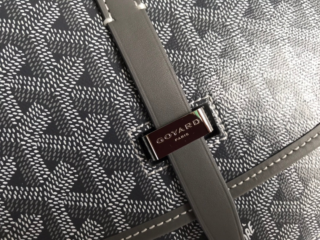 GOYARD BELVEDERE PM BAG 21CM GREY CANVAS