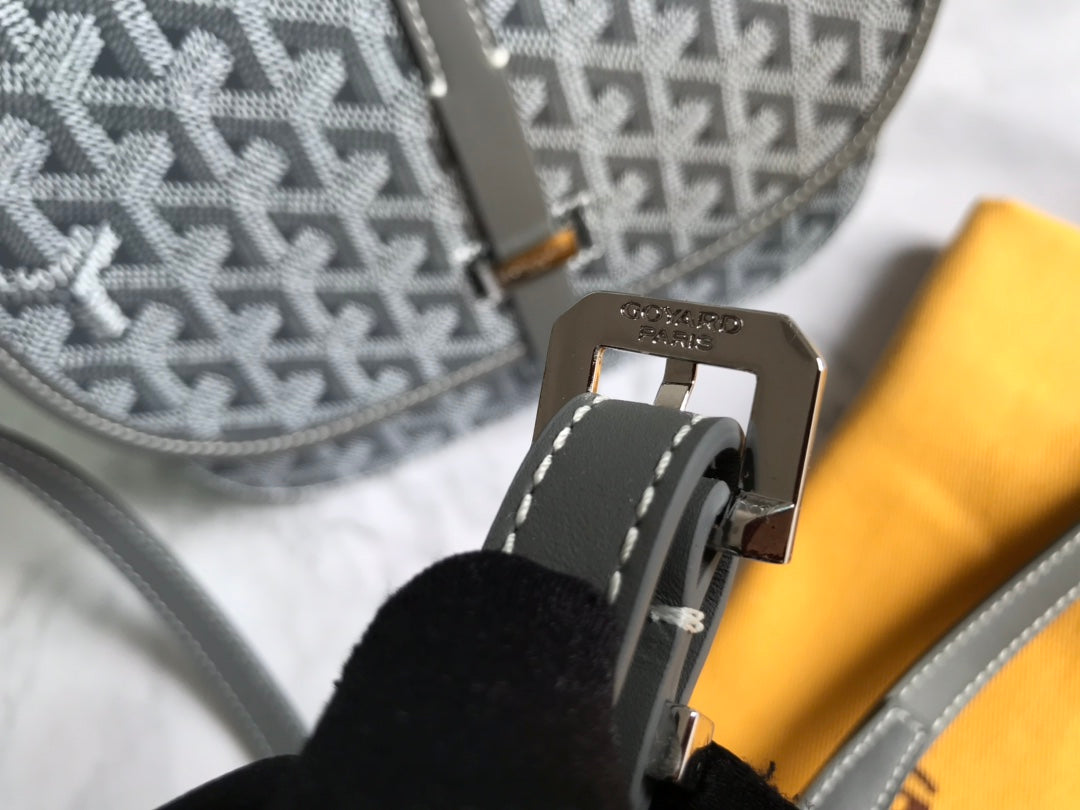 GOYARD BELVEDERE PM BAG 21CM GREY CANVAS