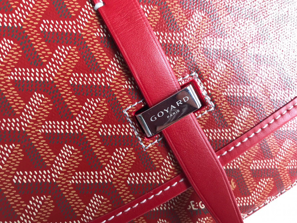 GOYARD BELVEDERE PM BAG 21CM RED CANVAS
