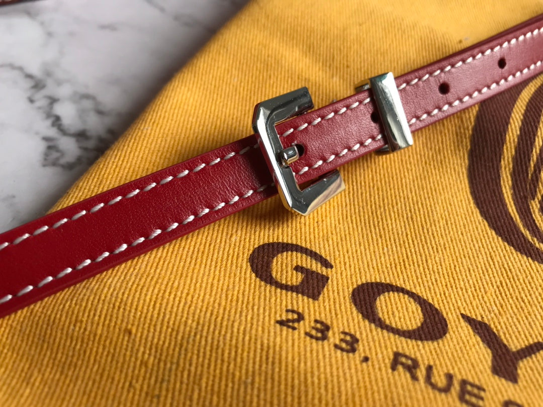 GOYARD BELVEDERE PM BAG 21CM RED CANVAS
