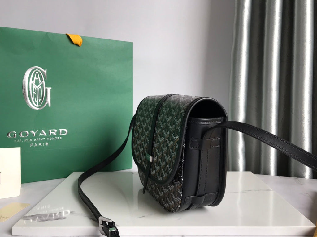 GOYARD BELVEDERE PM BAG 21CM BLACK CANVAS