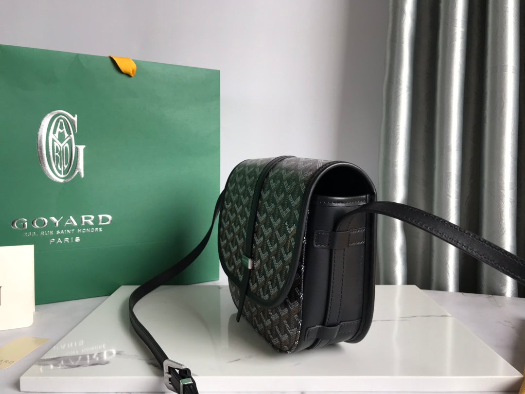 GOYARD BELVEDERE PM BAG 21CM BLACK CANVAS