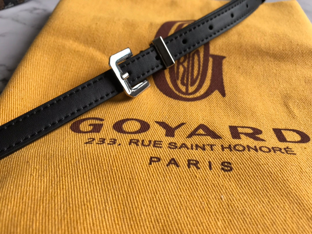 GOYARD BELVEDERE PM BAG 21CM BLACK CANVAS