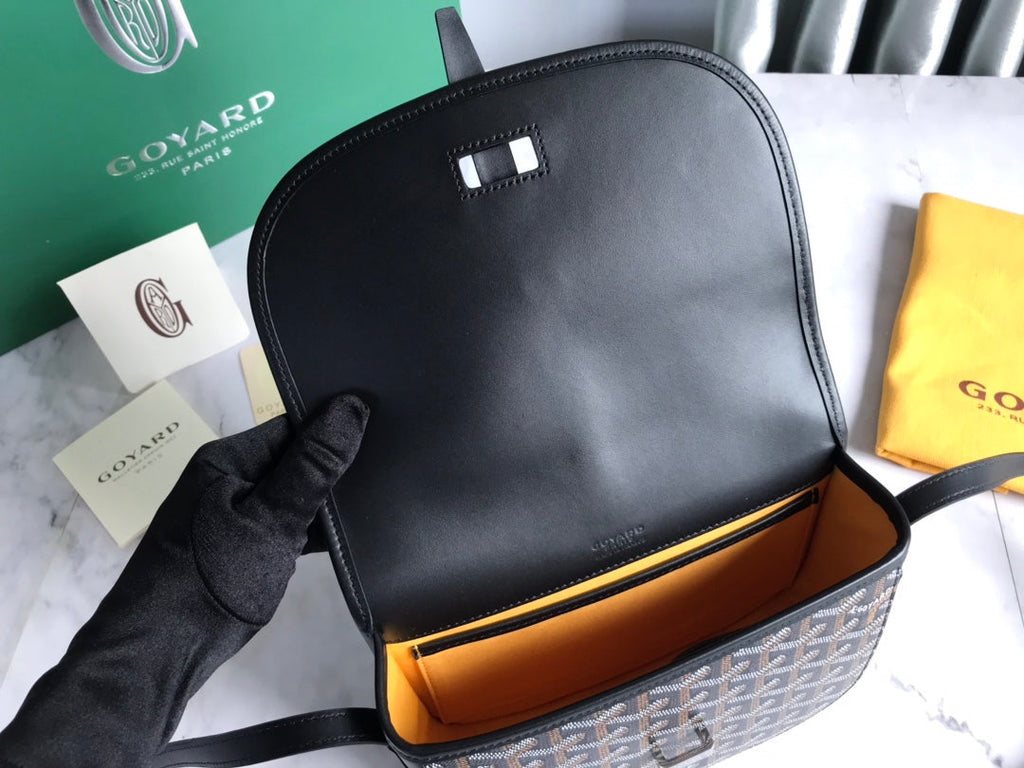 GOYARD BELVEDERE PM BAG 21CM BLACK CANVAS