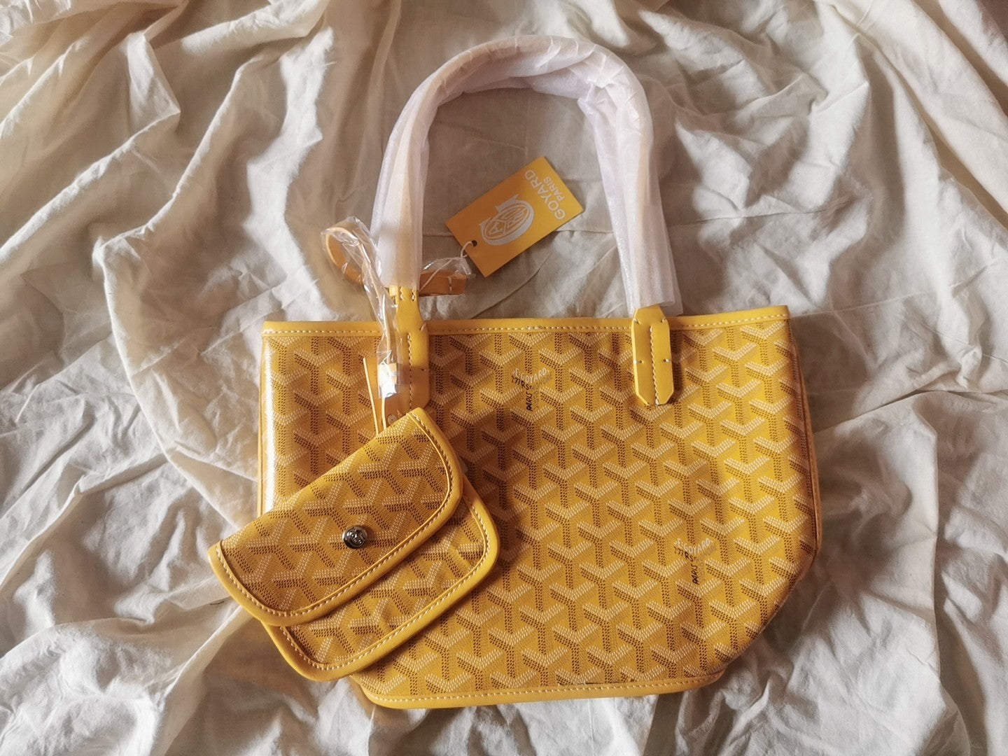GOYARD MINI HOBO BOHEME 38CM YELLOW CANVAS