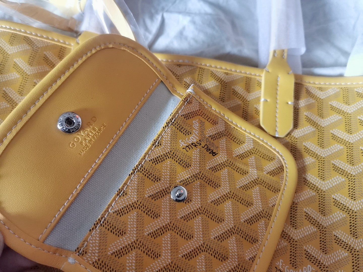 GOYARD MINI HOBO BOHEME 38CM YELLOW CANVAS
