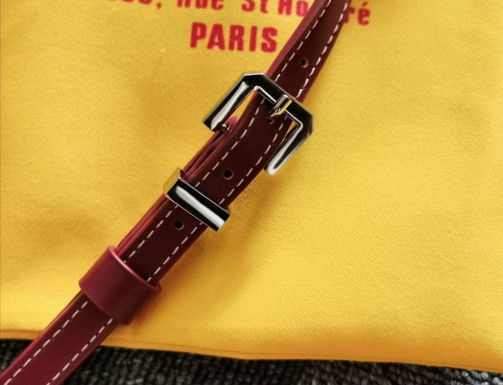 GOYARD CAP-VERT PM BAG 23X8X14CM BURGUNDY CANVAS