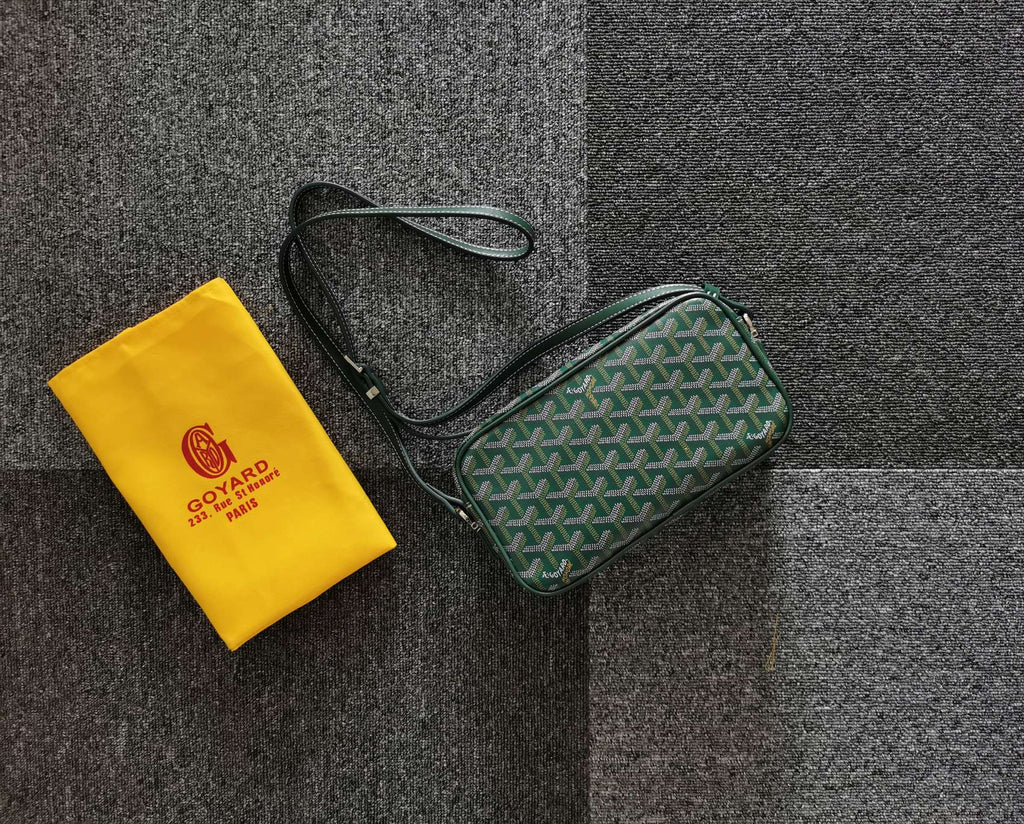 GOYARD CAP-VERT PM BAG 23X8X14CM GREEN CANVAS