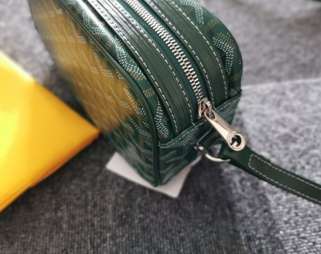 GOYARD CAP-VERT PM BAG 23X8X14CM GREEN CANVAS