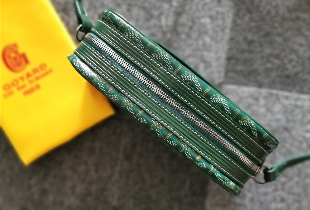 GOYARD CAP-VERT PM BAG 23X8X14CM GREEN CANVAS