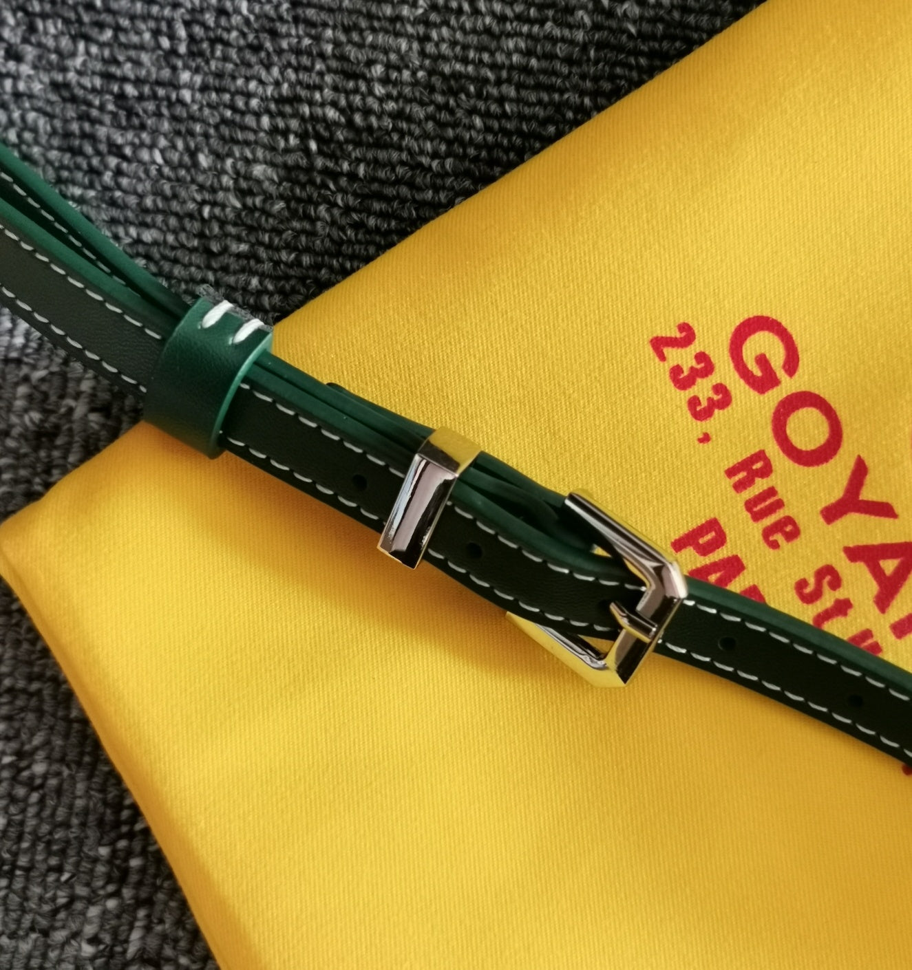 GOYARD CAP-VERT PM BAG 23X8X14CM GREEN CANVAS