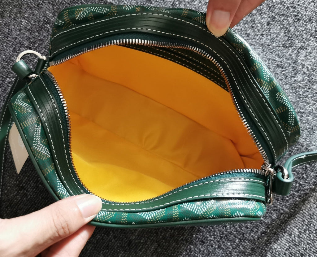 GOYARD CAP-VERT PM BAG 23X8X14CM GREEN CANVAS