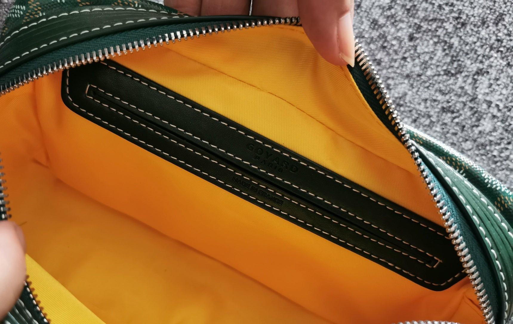 GOYARD CAP-VERT PM BAG 23X8X14CM GREEN CANVAS