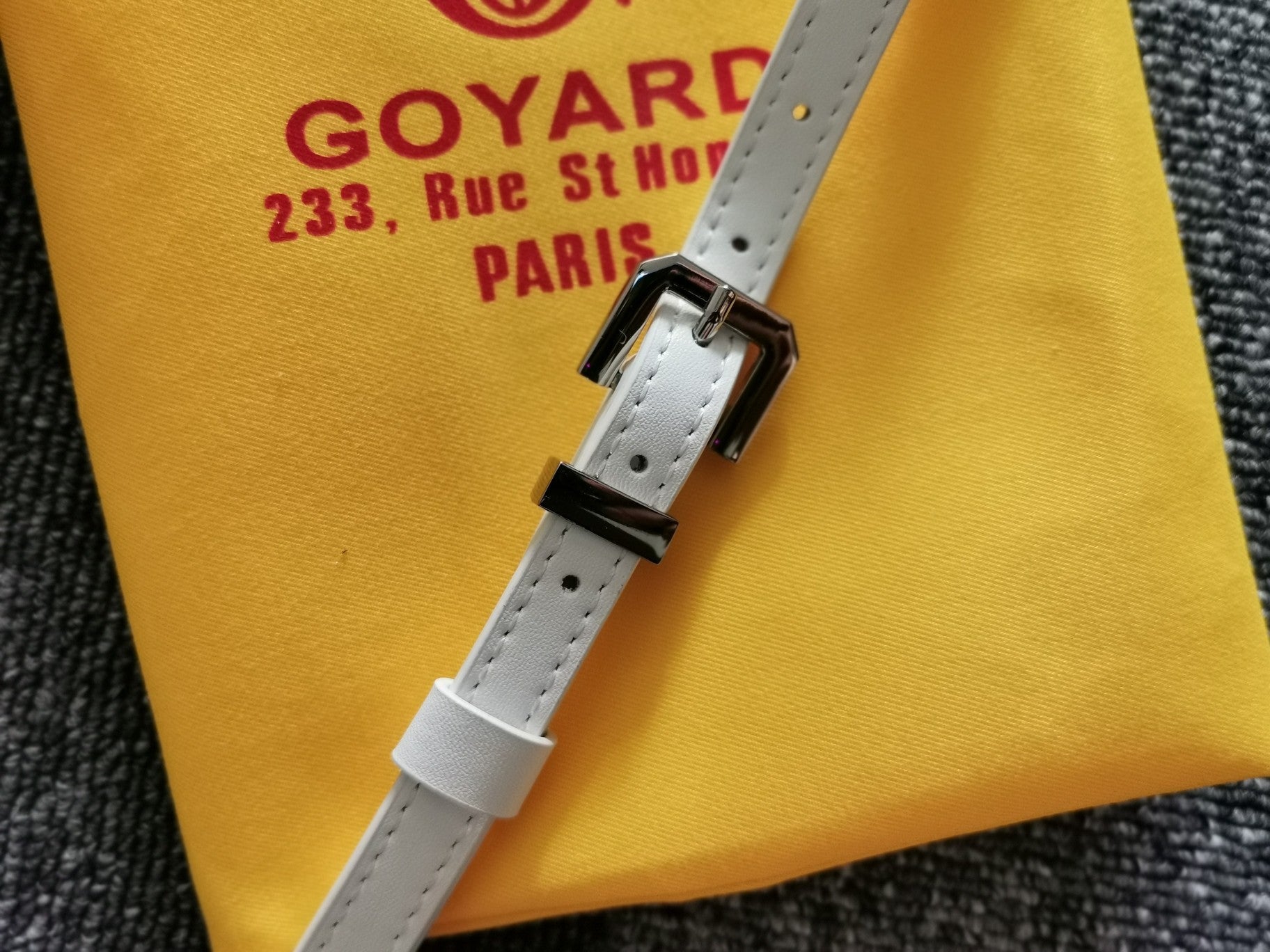 GOYARD CAP-VERT PM BAG 23X8X14CM WHITE CANVAS