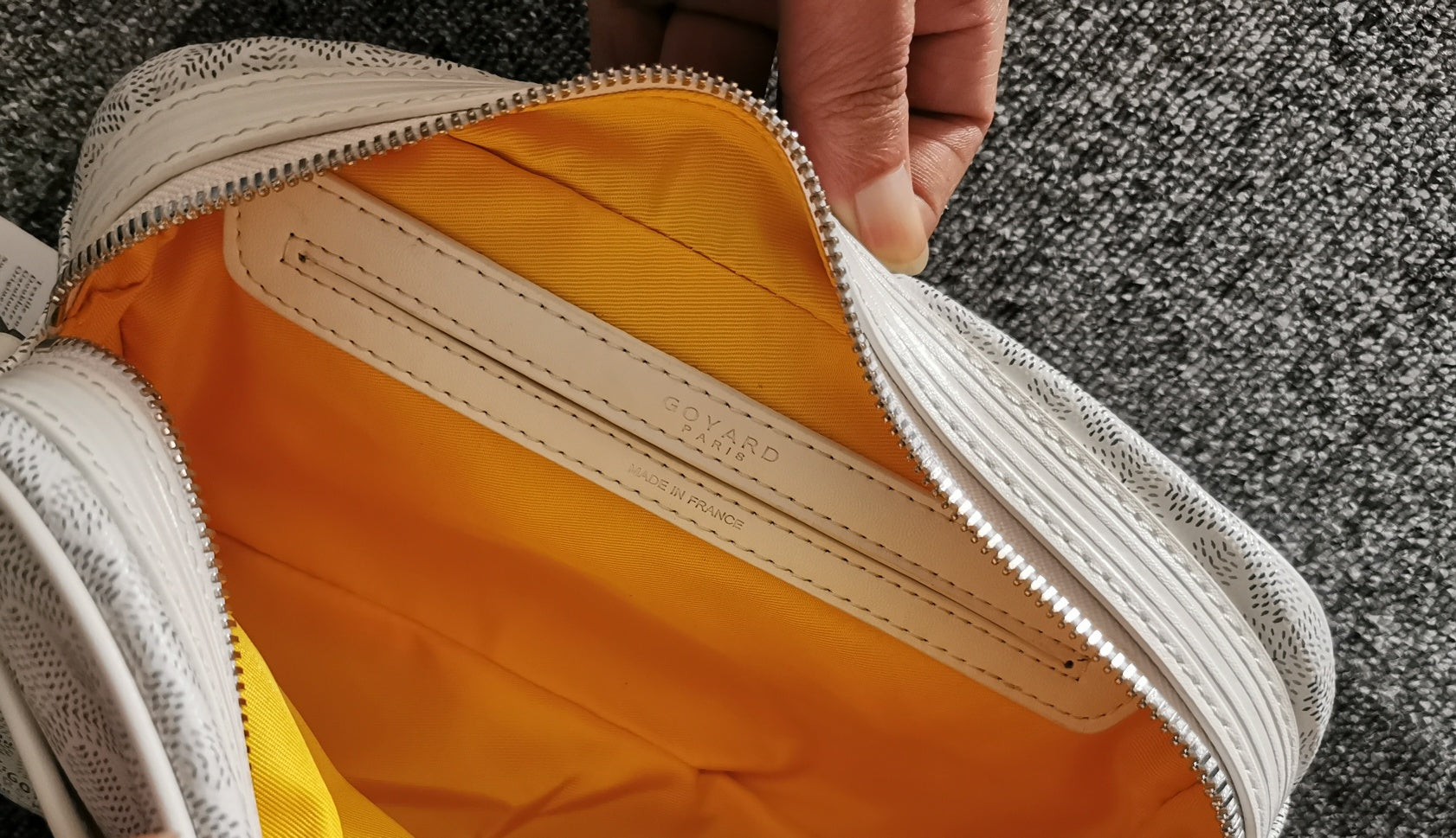 GOYARD CAP-VERT PM BAG 23X8X14CM WHITE CANVAS