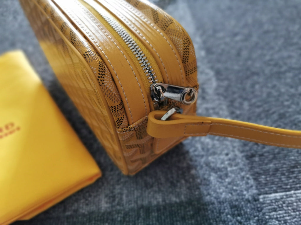 GOYARD CAP-VERT PM BAG 23X8X14CM YELLOW CANVAS