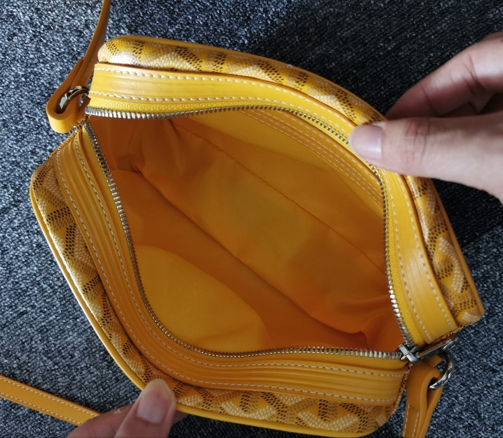 GOYARD CAP-VERT PM BAG 23X8X14CM YELLOW CANVAS