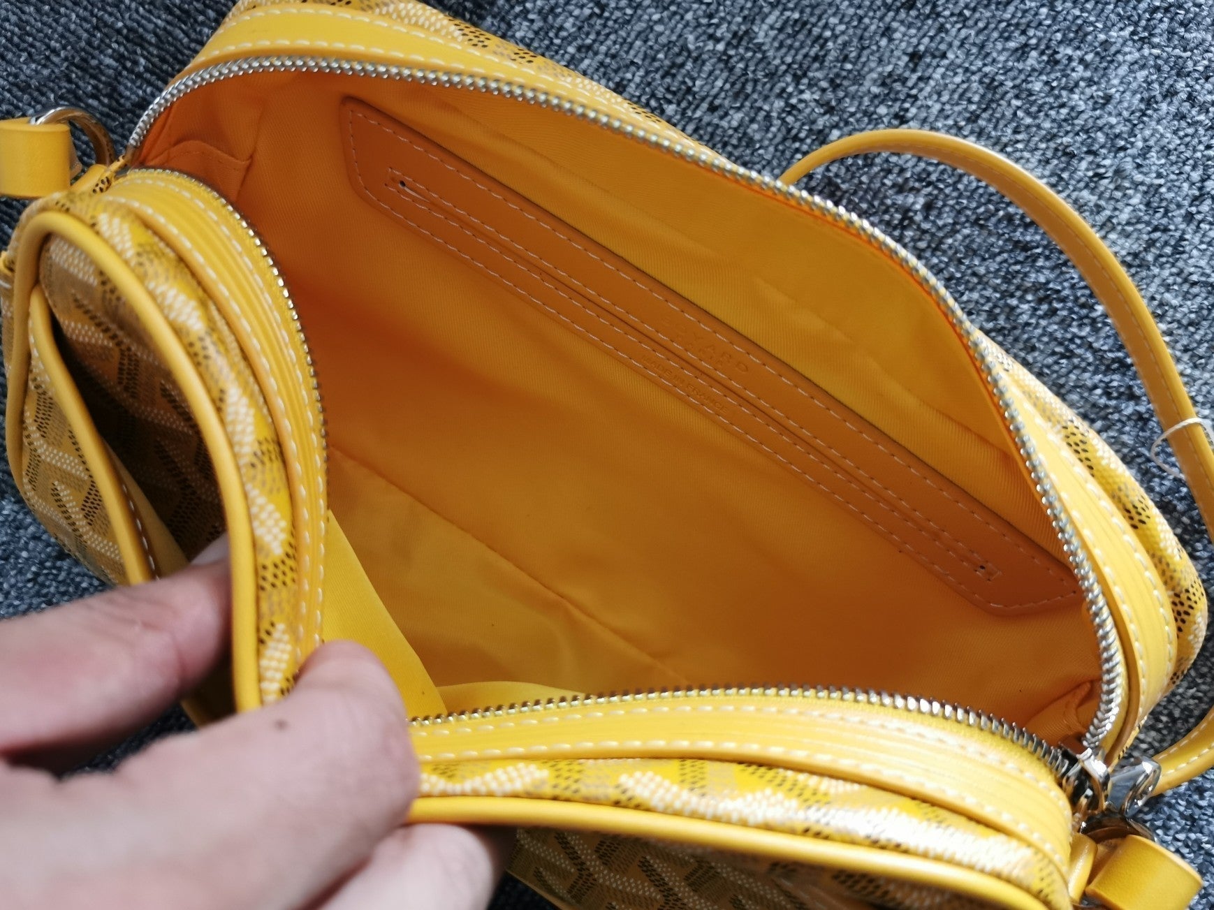GOYARD CAP-VERT PM BAG 23X8X14CM YELLOW CANVAS