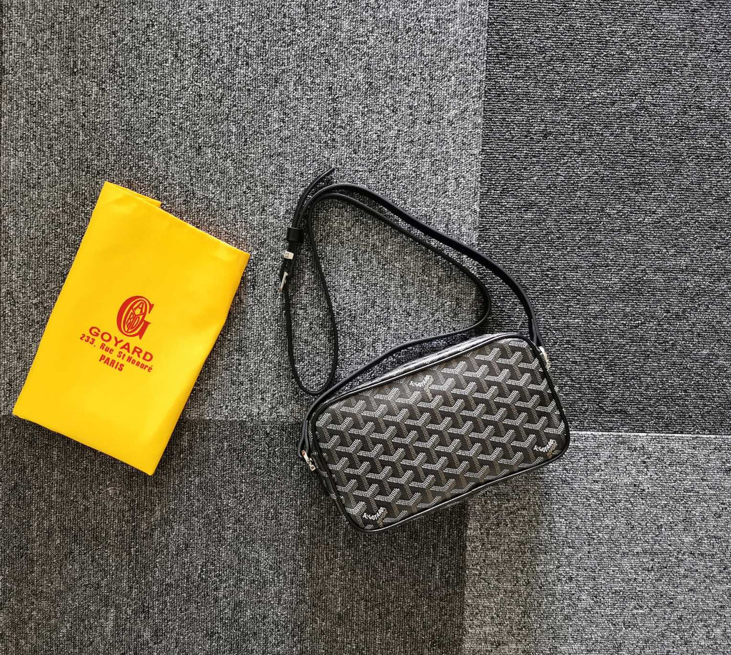GOYARD CAP-VERT PM BAG 23X8X14CM BLACK CANVAS