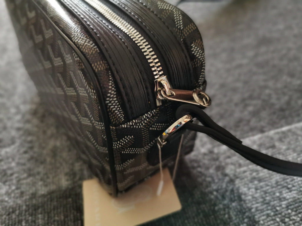 GOYARD CAP-VERT PM BAG 23X8X14CM BLACK CANVAS