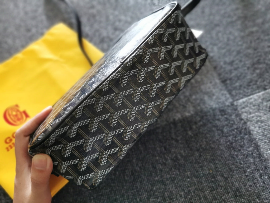 GOYARD CAP-VERT PM BAG 23X8X14CM BLACK CANVAS