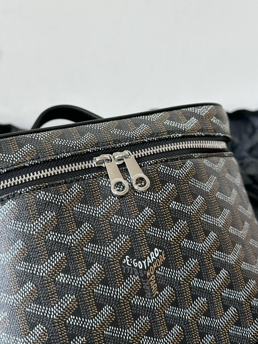 GOYARD GOYA MAKEUP BOX BAG 20CM BLACK CANVAS