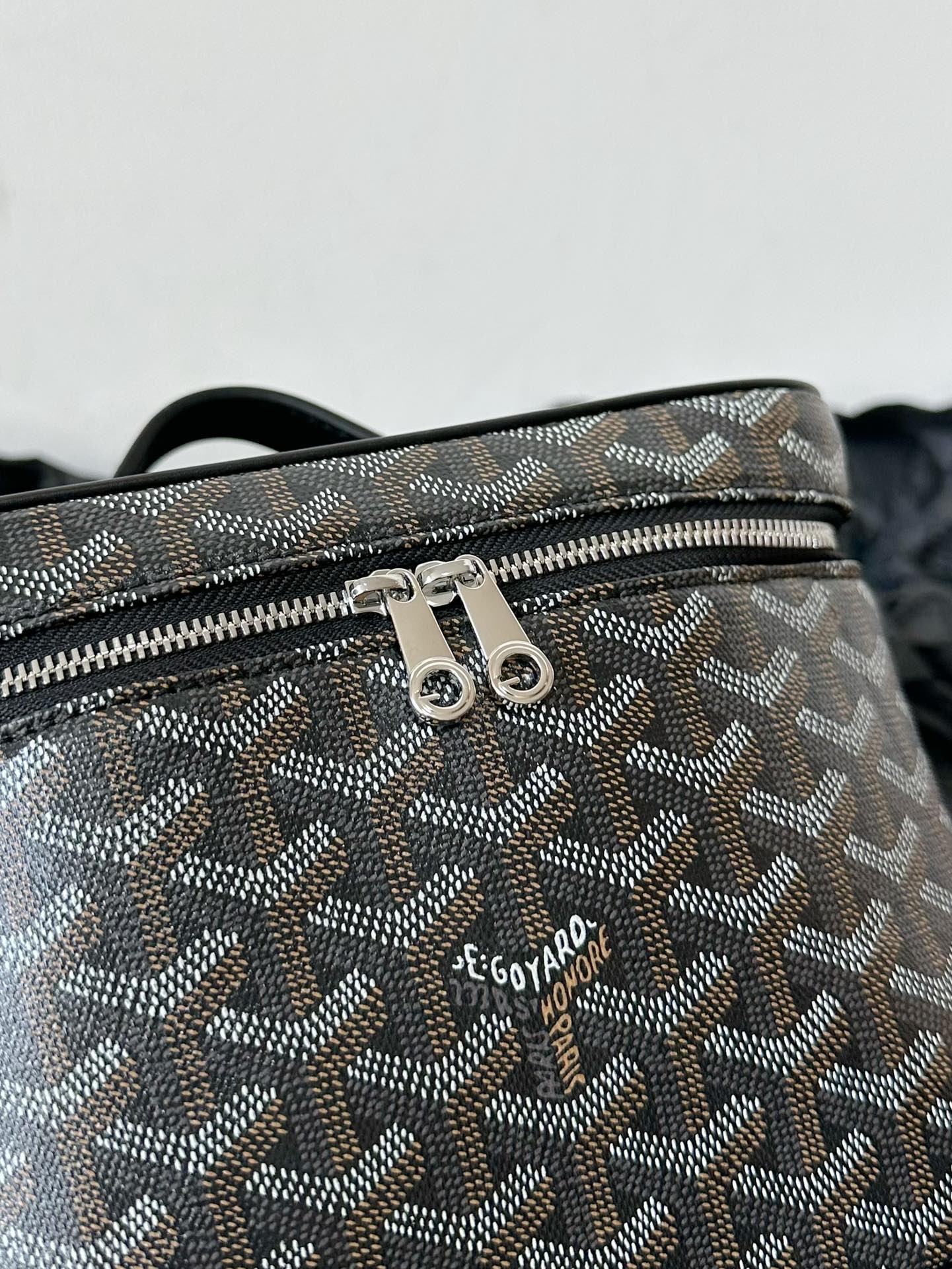 GOYARD GOYA MAKEUP BOX BAG 20CM BLACK CANVAS