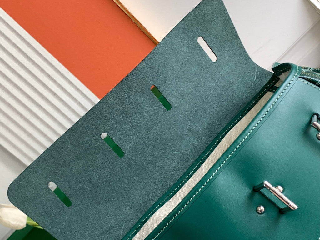 GOYARD GOYA STEAMER PM BAG 48CM GREEN CANVAS