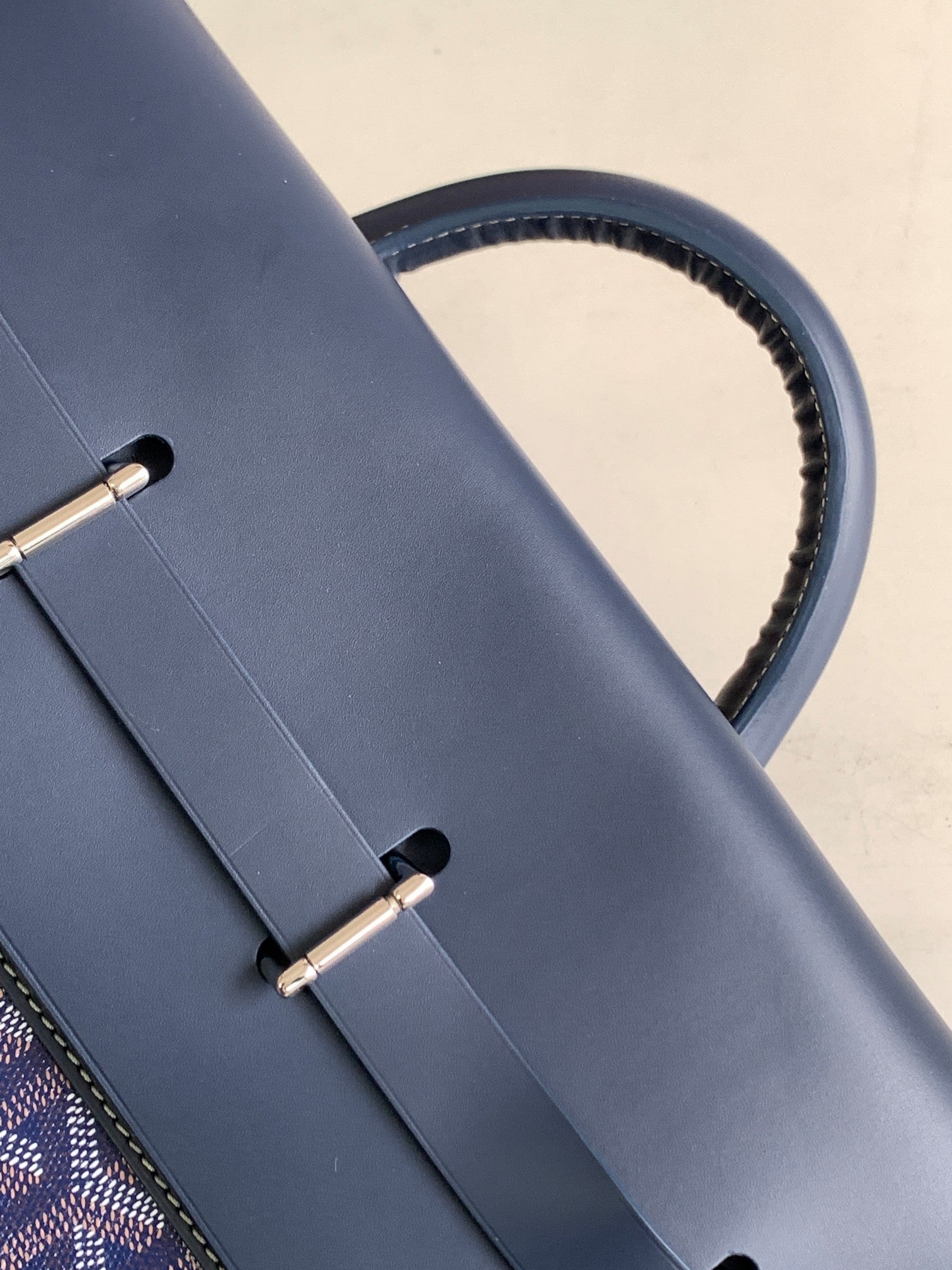 GOYARD GOYA STEAMER PM BAG 48CM NAVY BLUE CANVAS