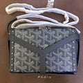 GOYARD MINAUDIERE TRUNK BAG 17CM GREY CANVAS