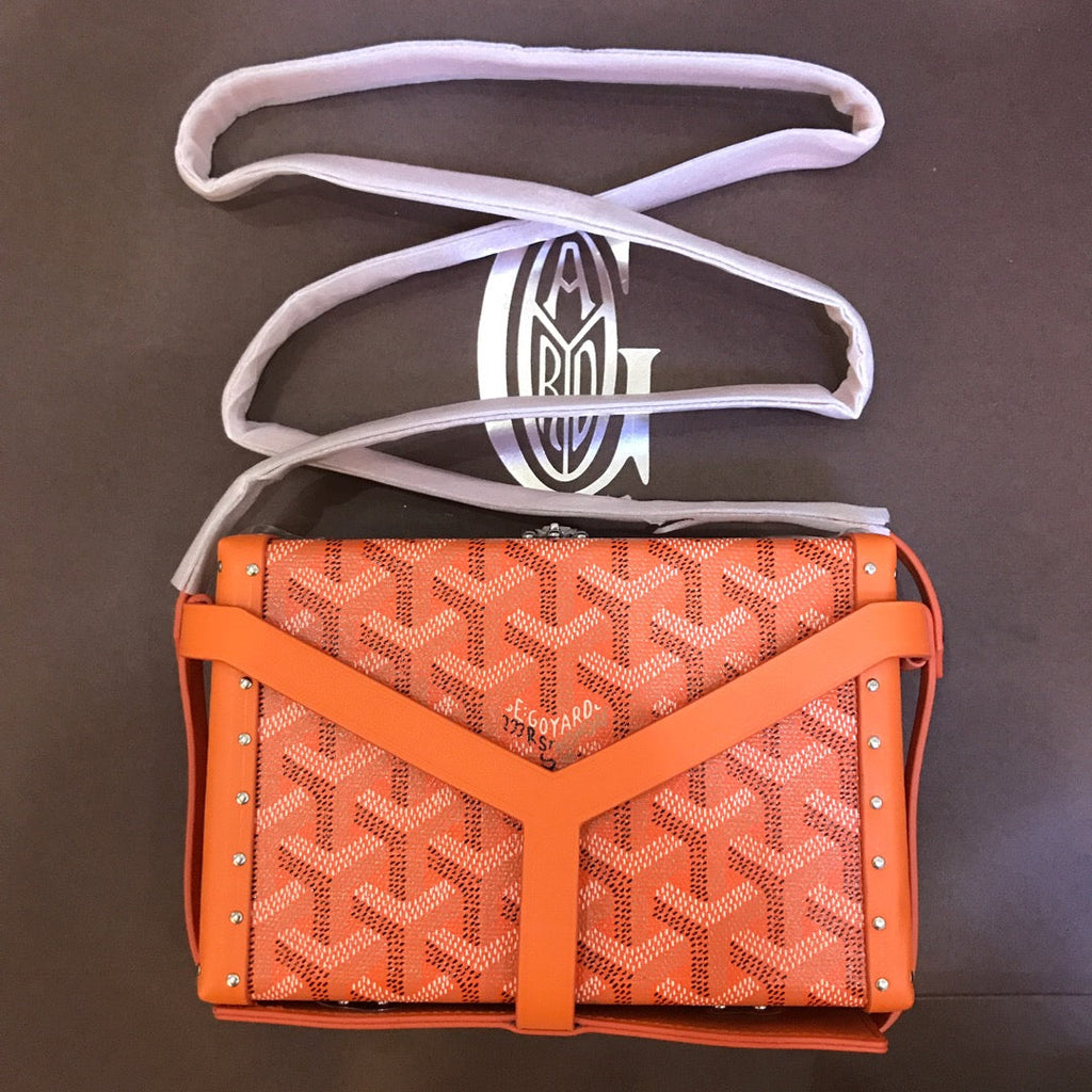 GOYARD MINAUDIERE TRUNK BAG 17CM ORANGE CANVAS