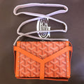 GOYARD MINAUDIERE TRUNK BAG 17CM ORANGE CANVAS