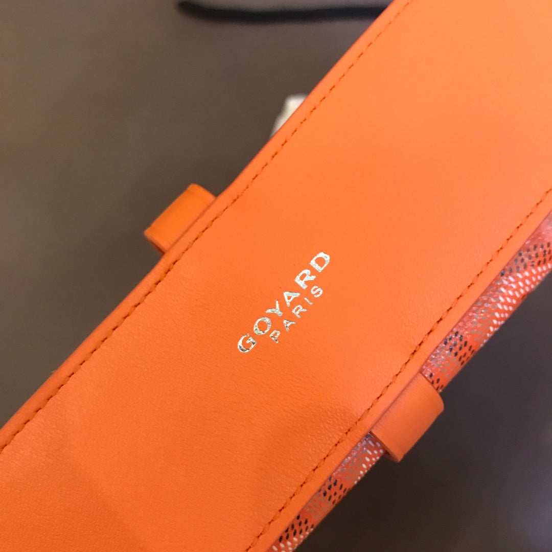 GOYARD MINAUDIERE TRUNK BAG 17CM ORANGE CANVAS