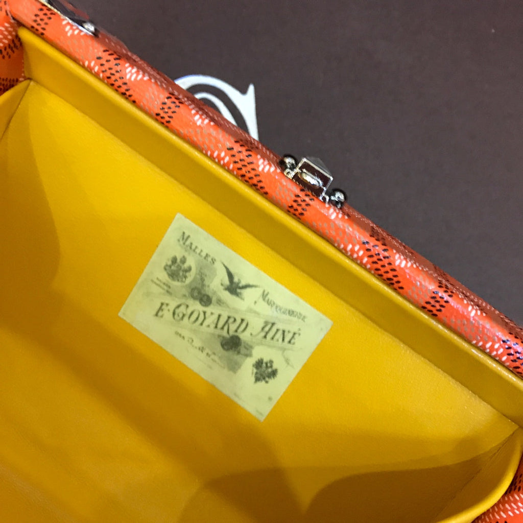 GOYARD MINAUDIERE TRUNK BAG 17CM ORANGE CANVAS