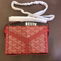 GOYARD MINAUDIERE TRUNK BAG 17CM RED CANVAS